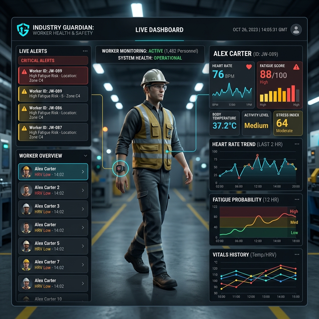 Wearable Health Monitor Dashboard